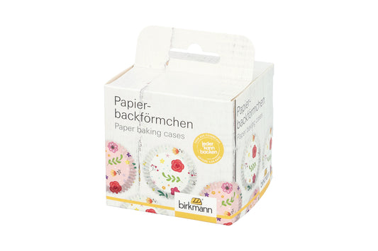 Papierbackförmchen 100 Stk, "Blumen", Ø 7 cm