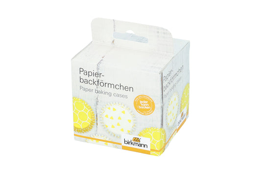Papierbackförmchen 100 Stück, Ø 7 cm, gelb