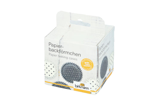Papierbackförmchen 100 Stück, Ø 7 cm, grau