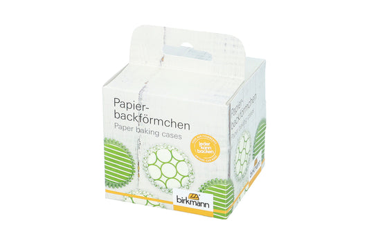 Papierbackförmchen 100 Stück, Ø 7 cm, grün