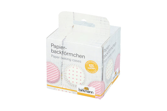 Papierbackförmchen 100 Stück, Ø 7 cm, rosa