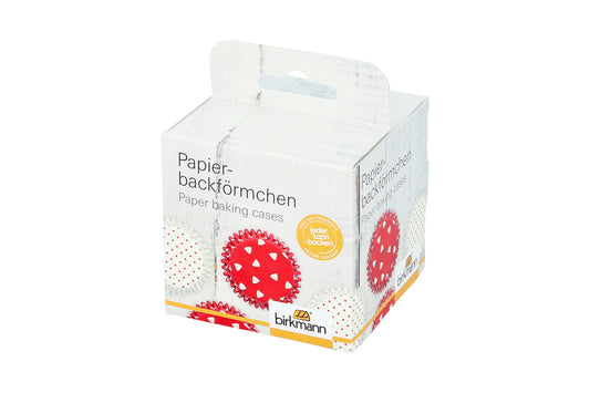 Papierbackförmchen 100 Stück, Ø 7 cm, rot