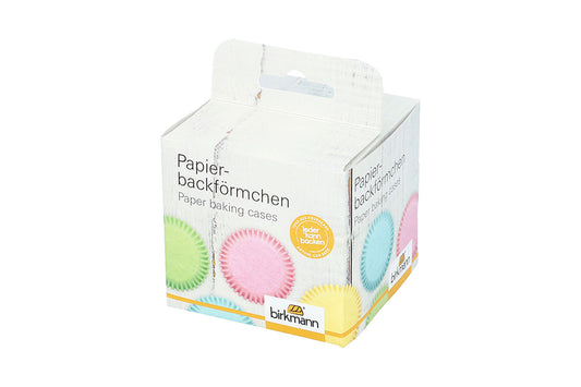 Papierbackförmchen 100 Stk, Ø 7 cm, pastell